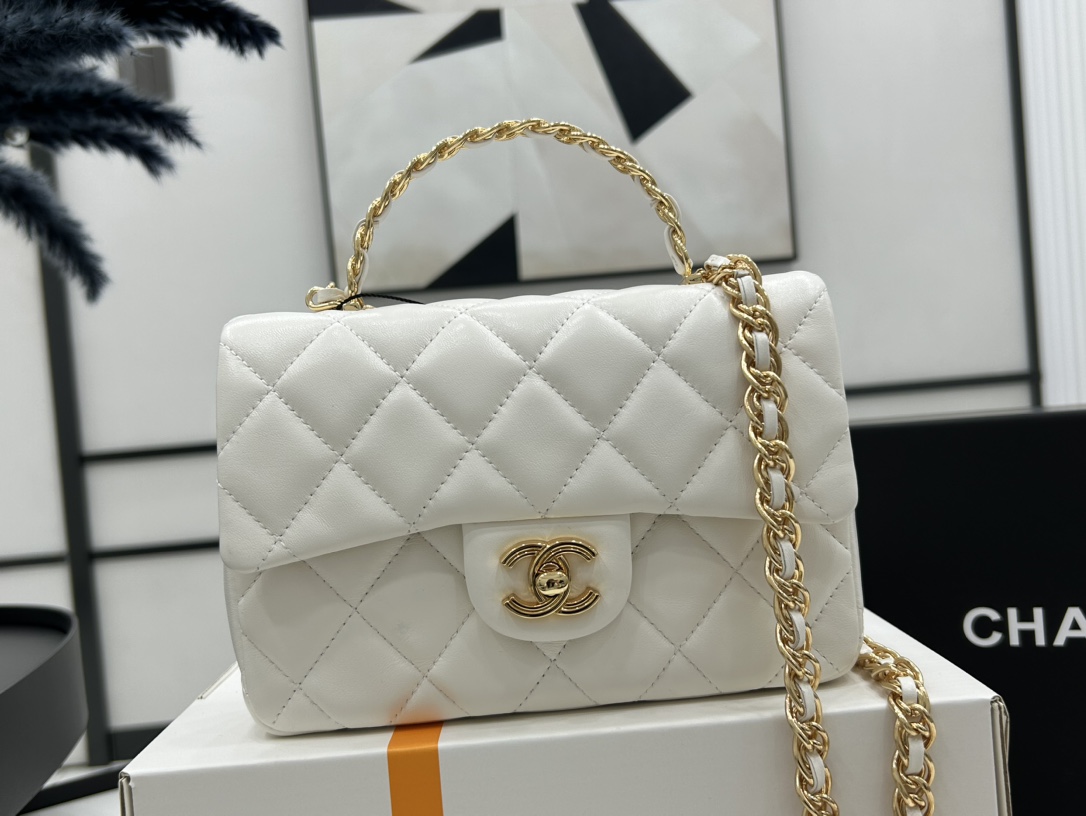 Chanel Classic Elegant Lambskin Crossbody Bag