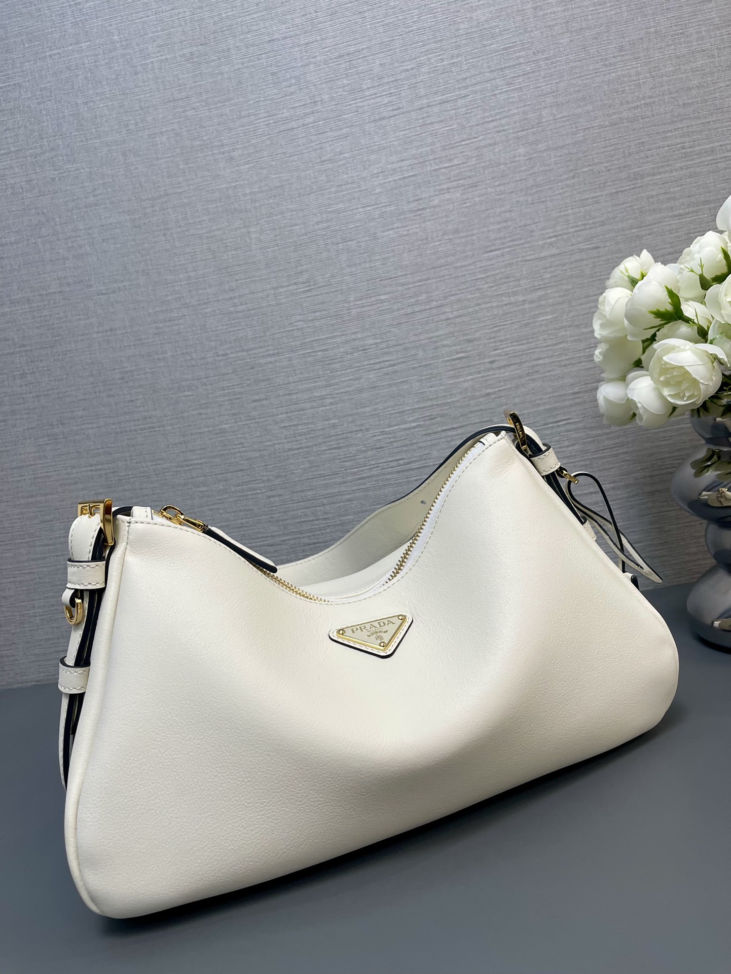Prada Aimée Medium Leather Shoulder Bag