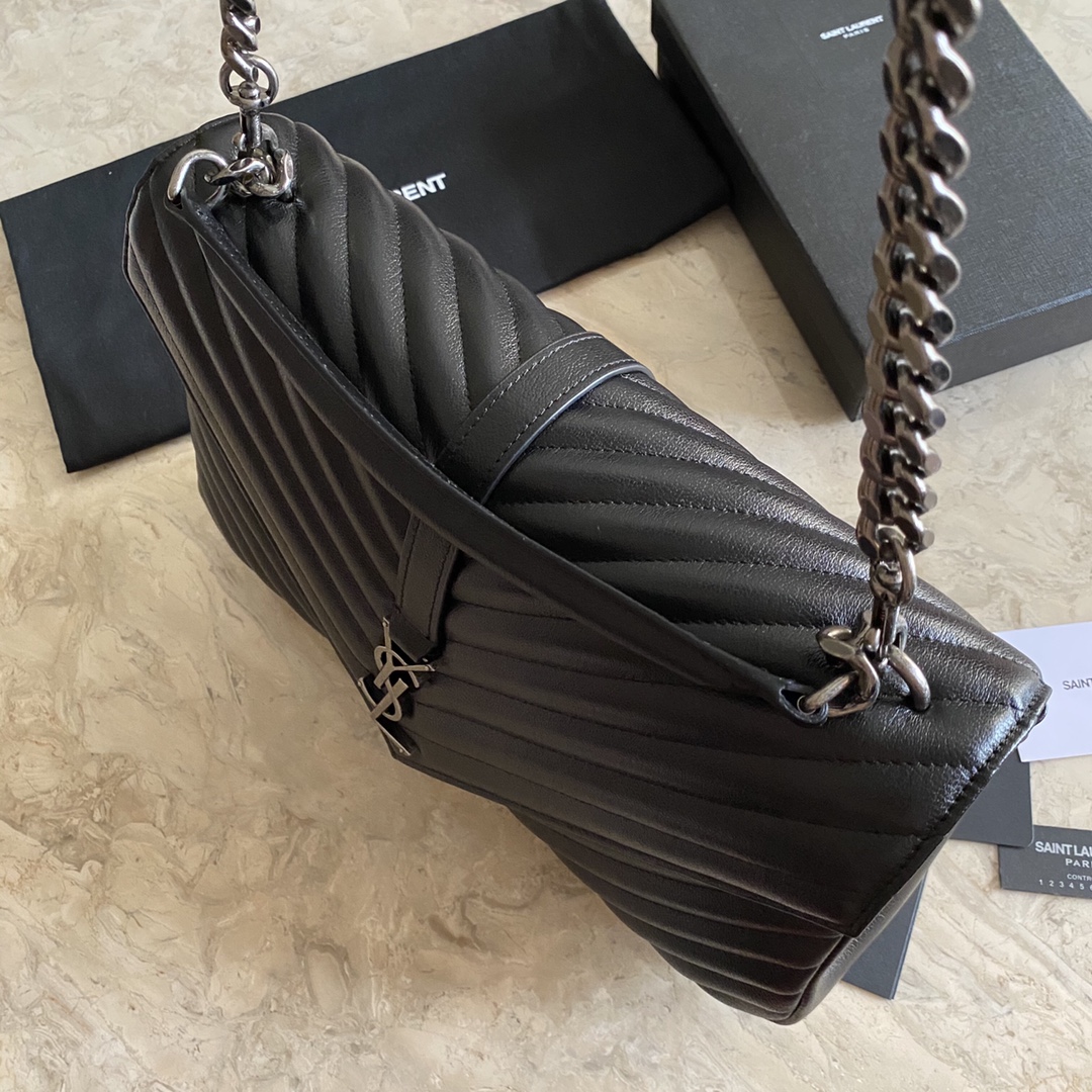 Saint Laurent Classic Leather Twill Handbag