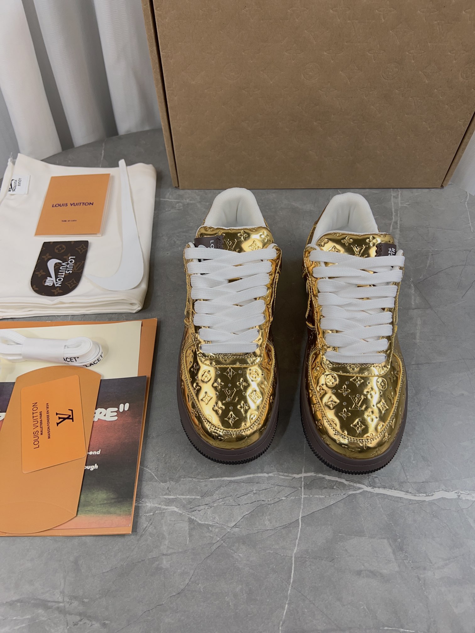 Couples' Premium Edition: LV x Nike Collaborative Air Force Sneakers