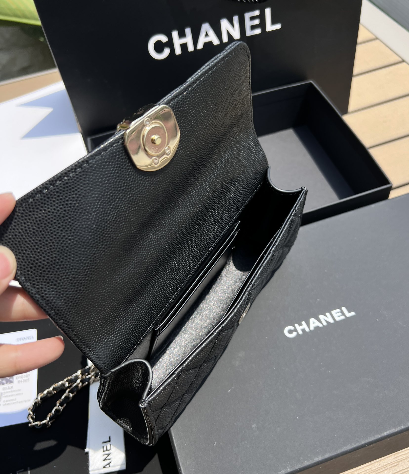 Chanel Caviar Leather Kelly Chain Bag