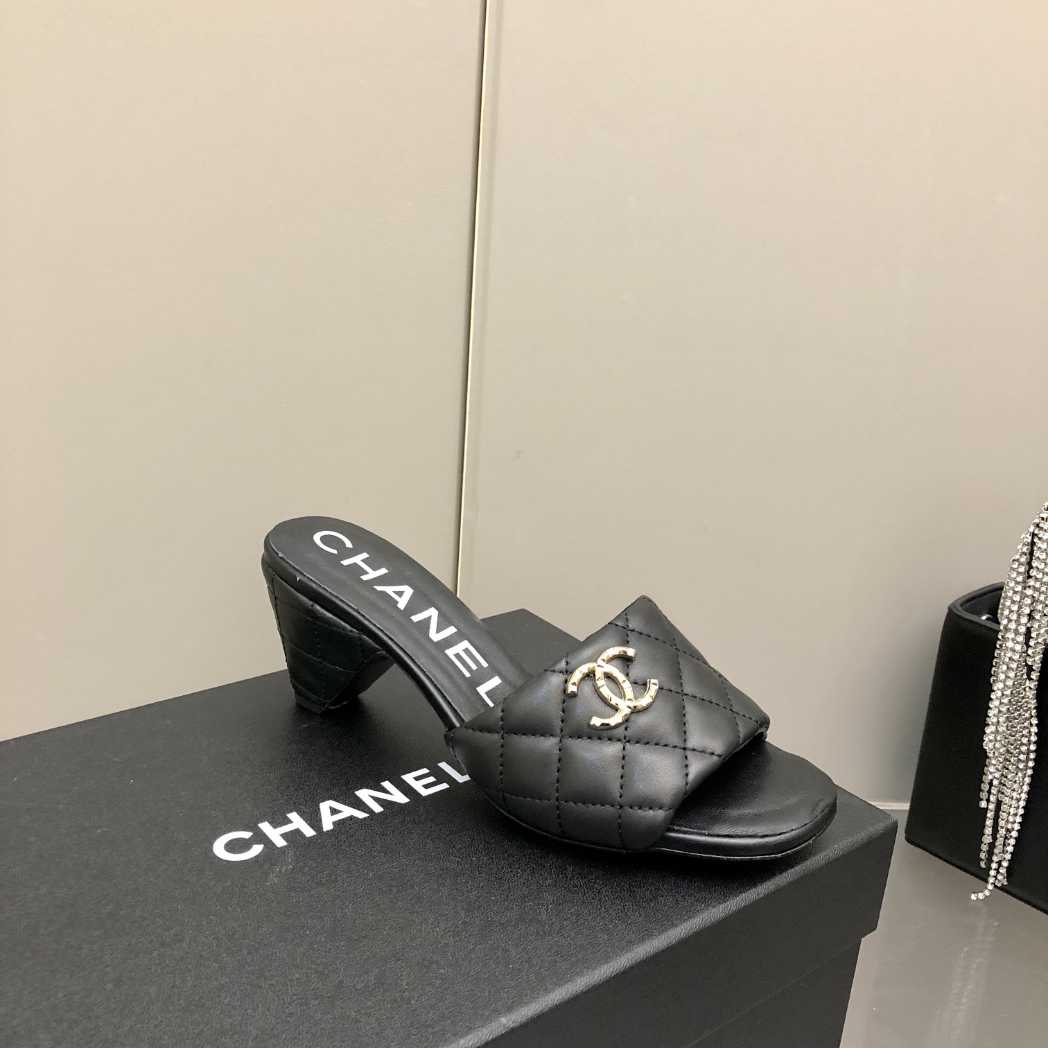 Chanel Sheepskin Low-Heel Mule Slippers