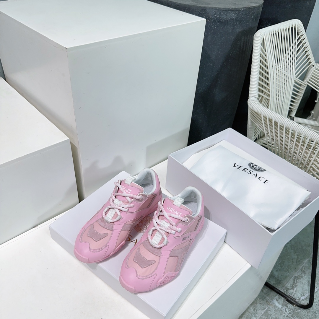 Versace Galaxia Leather Sneakers Casual Shoes