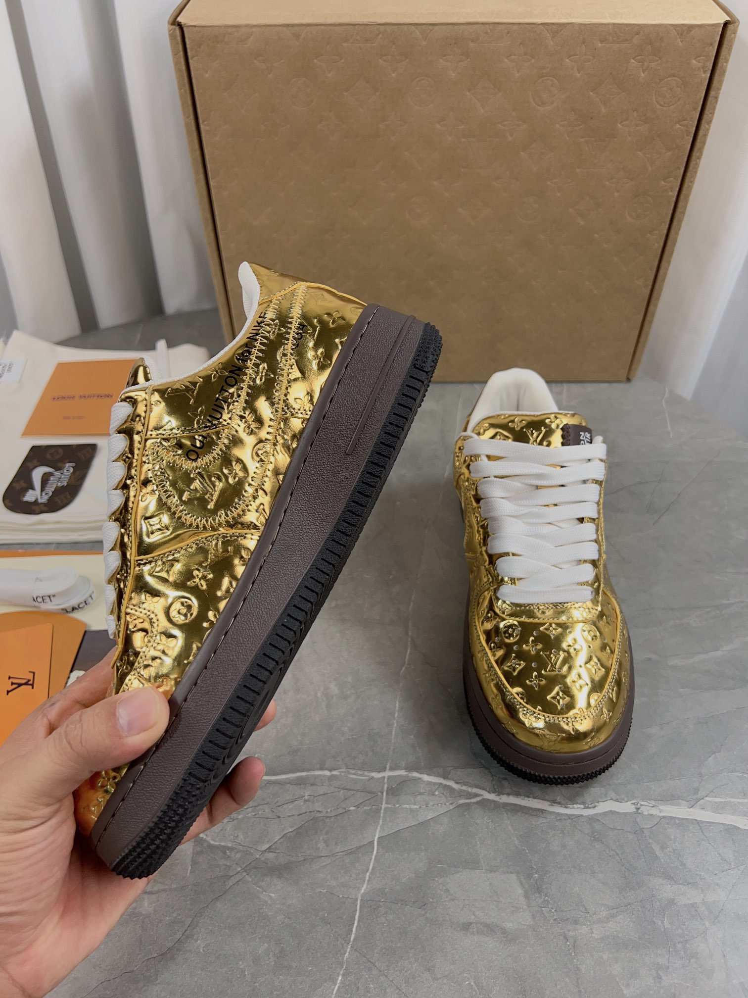 Couples' Premium Edition: LV x Nike Collaborative Air Force Sneakers