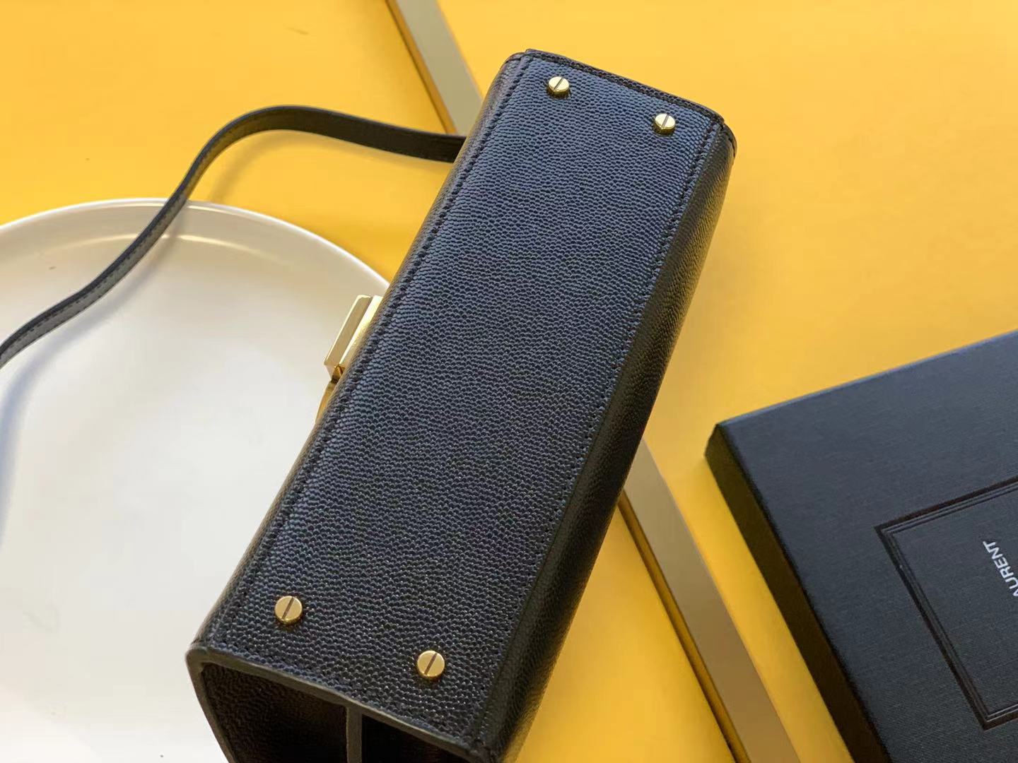 Saint Laurent Grained Leather Crossbody Bag