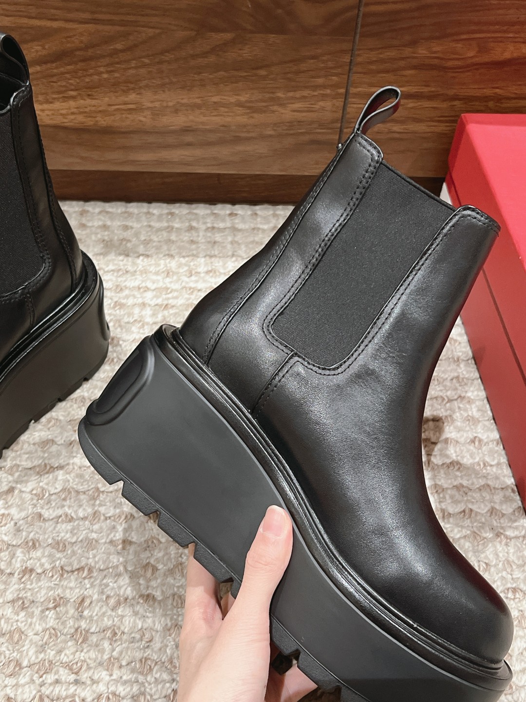 Valentino Leather Chunky Boot
