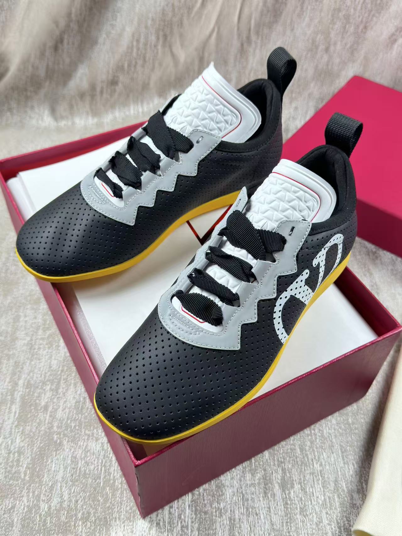 Valentino CHROMATHON Women's Perforated Suede Sneakers