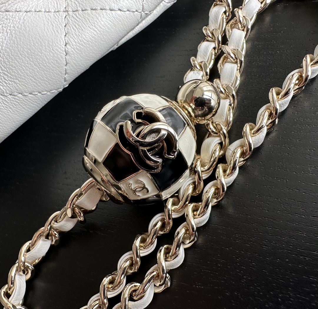 Chanel Black Calfskin Chain Bag
