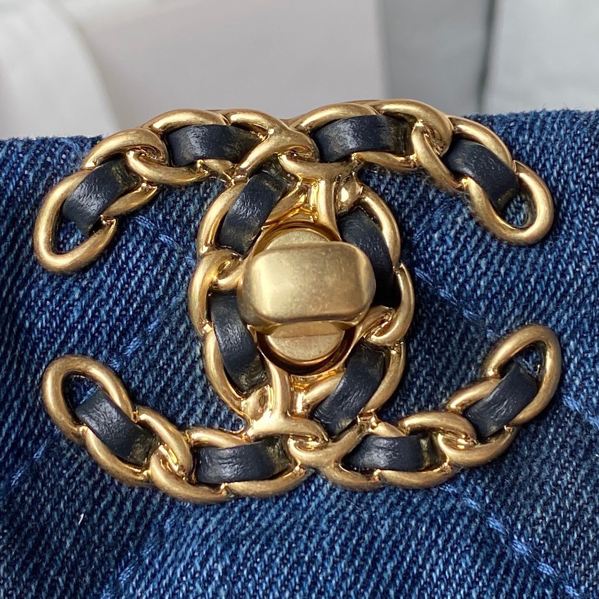 Chanel Vintage Denim Square Tote Bag