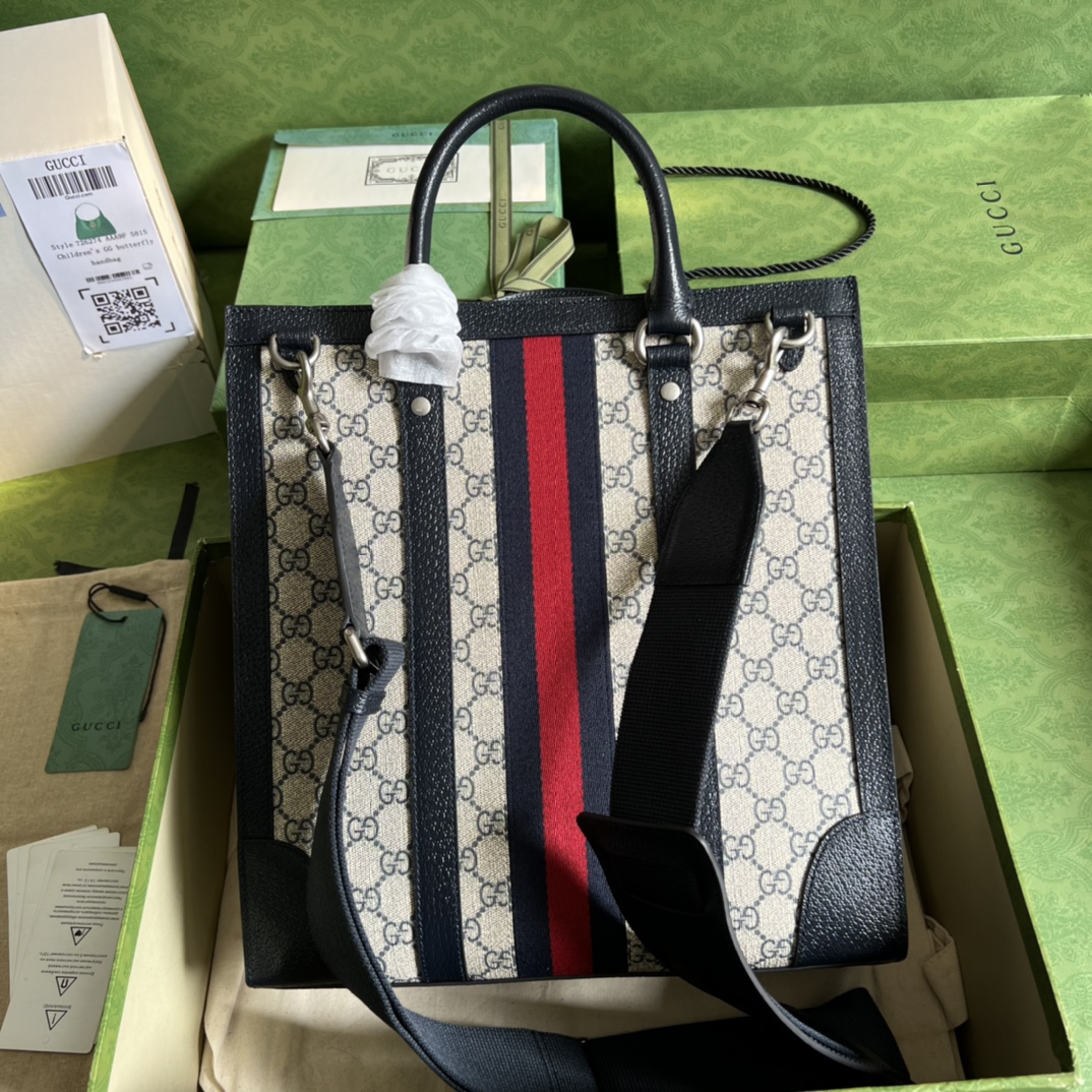 Gucci Classic Printed Premium Cowhide Large Handbag