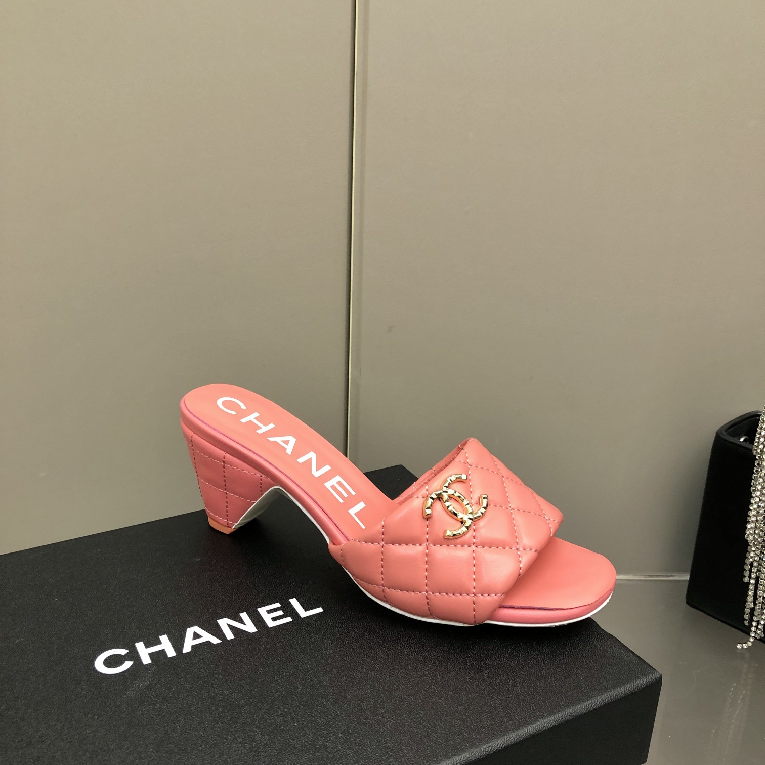 Chanel Lambskin Small Heeled Loafer Slippers