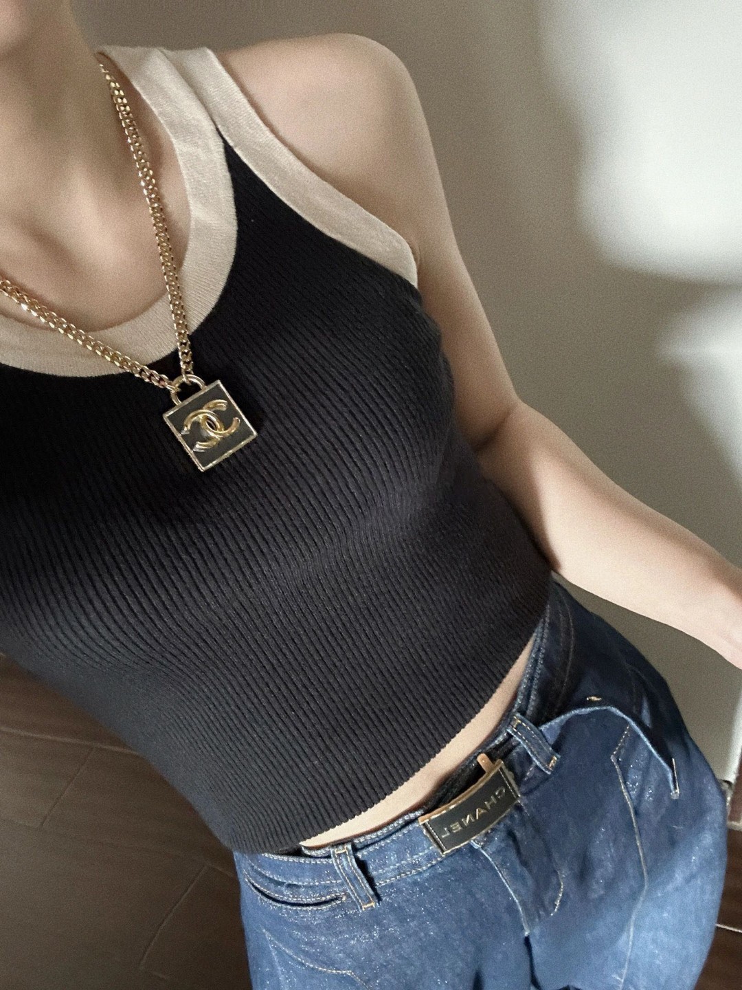 Chanel Cube Double C Necklace