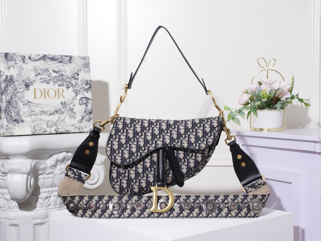 Dior Oblique Monogram Saddle Bag