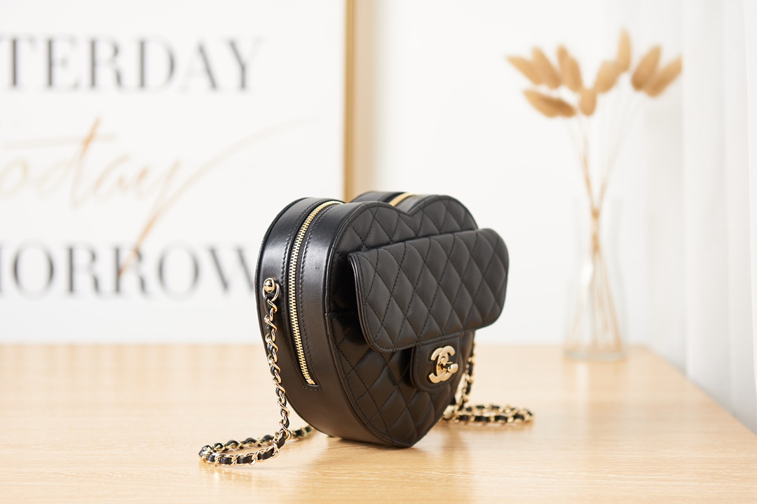 Chanel Heart-Shaped Lambskin Bag