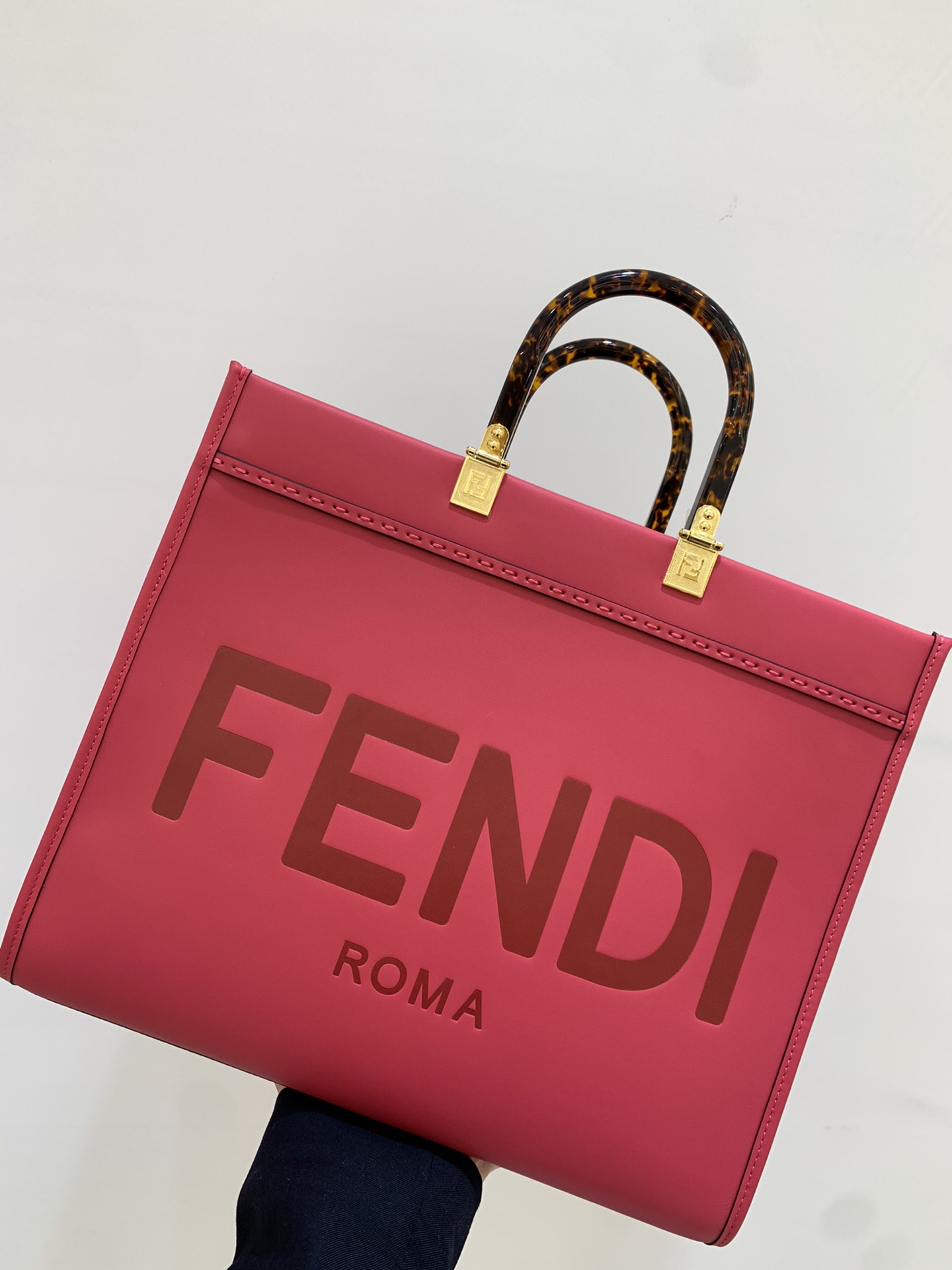 Fendi Soft Tweed Handbag Tote Bag