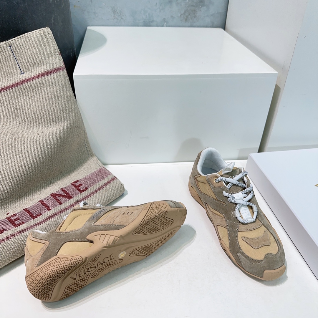 Versace Galaxia Leather Sneakers Casual Shoes