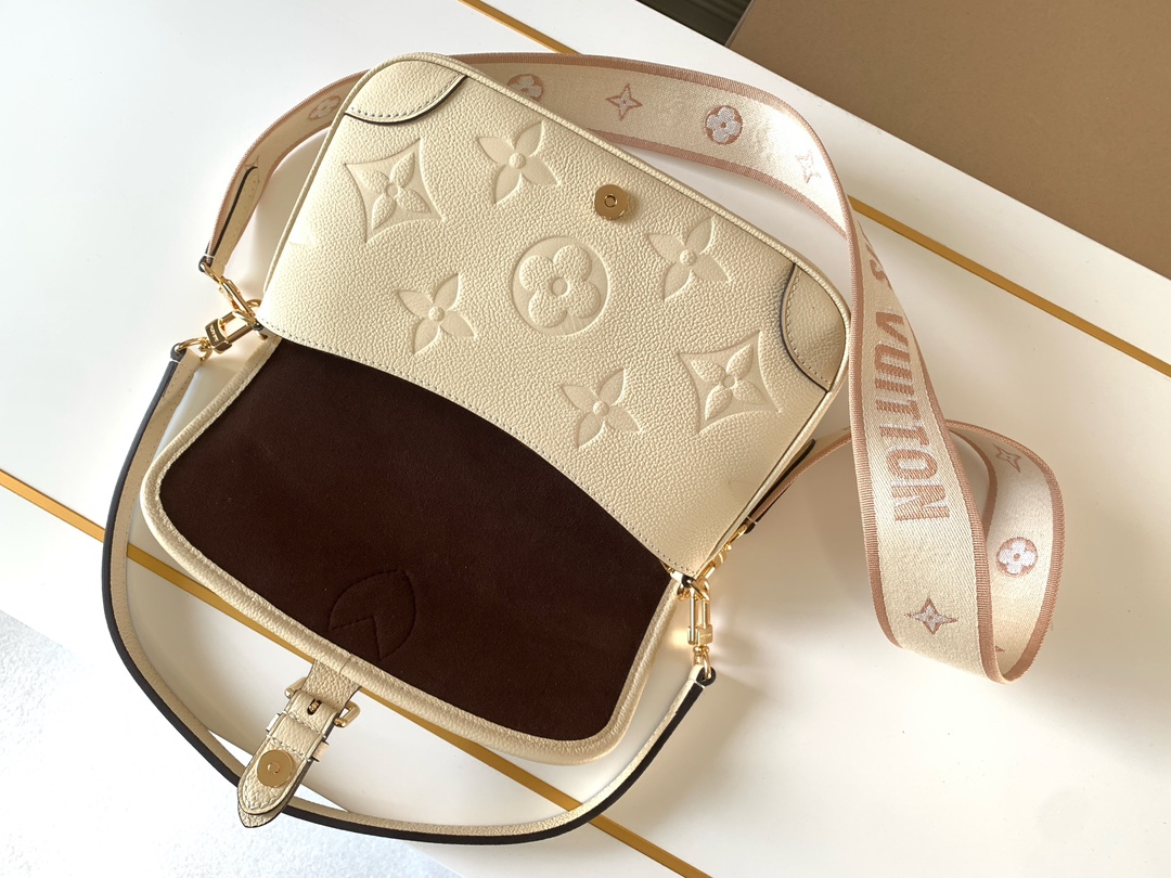 LV Diane Embossed Leather Handbag