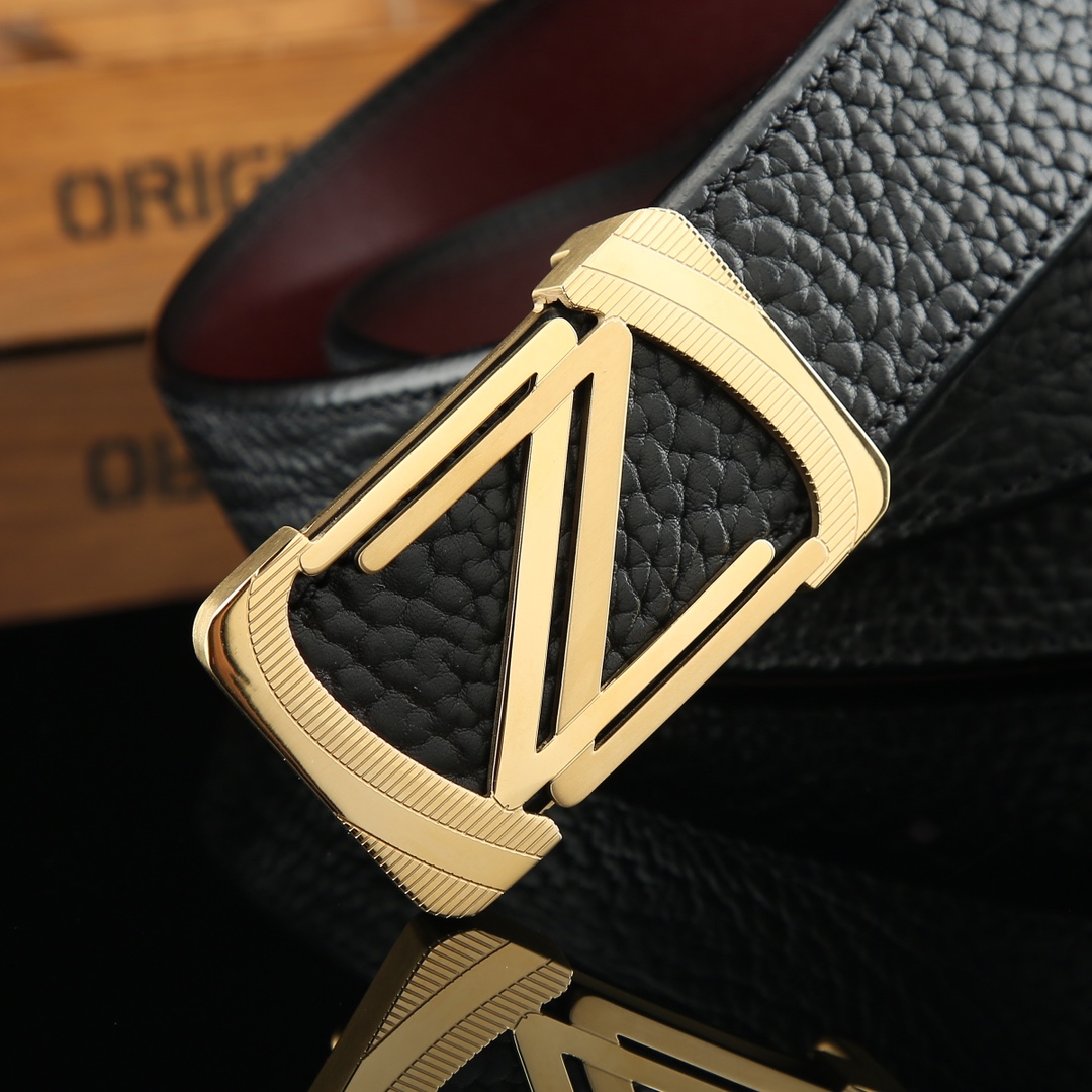 Z Logo Retrol Leather Belt