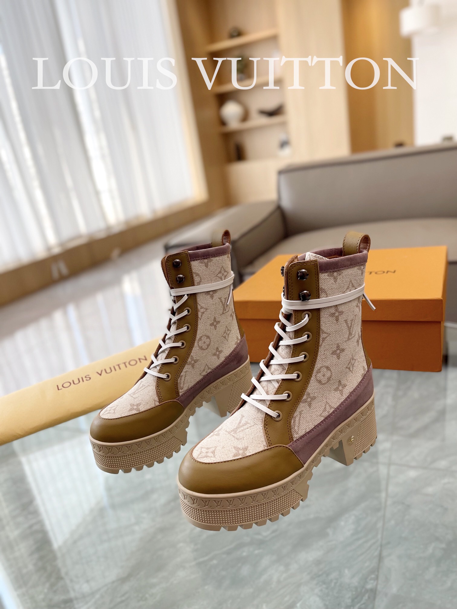 Louis Vuitton Monogram Chunky Boots