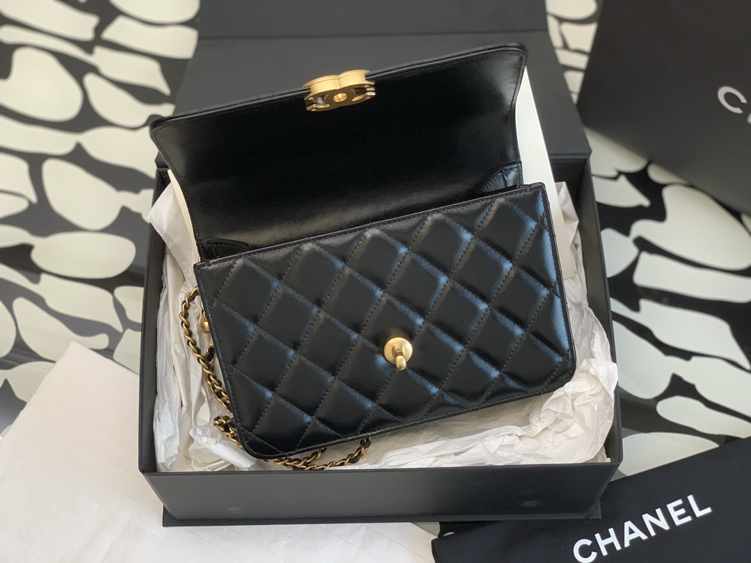 Chanel Calfskin Small Golden Sphere Bag