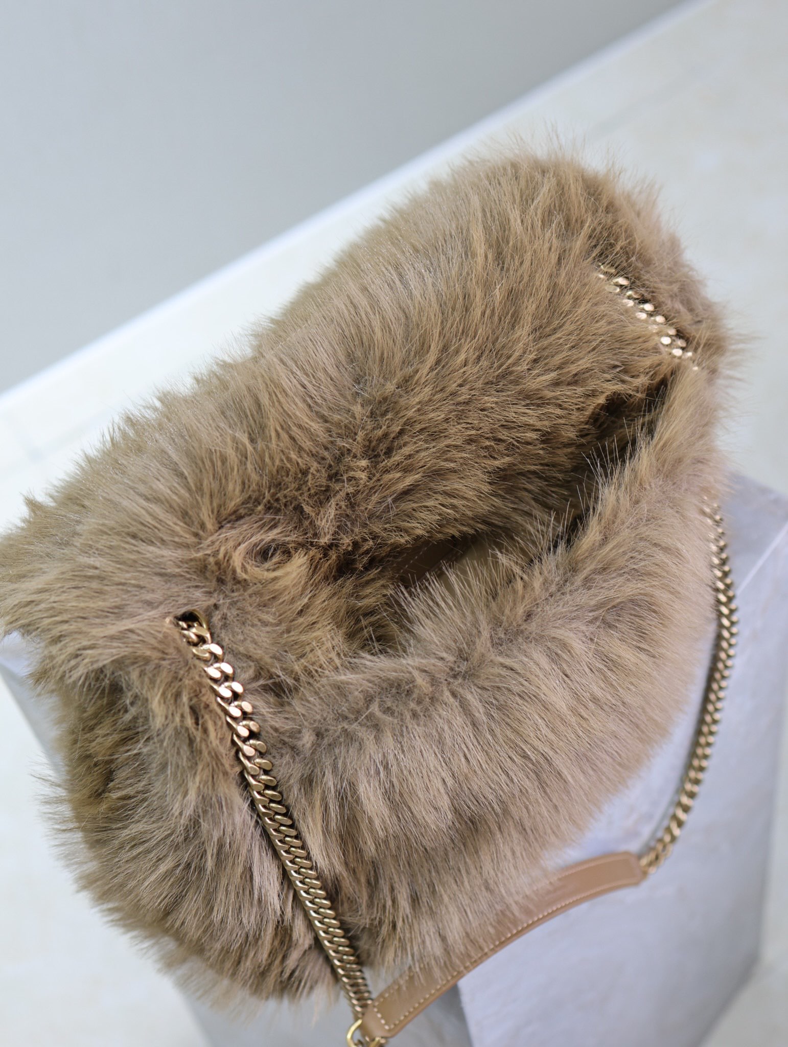 Saint Laurent Niki Bag in Rabbit Fur