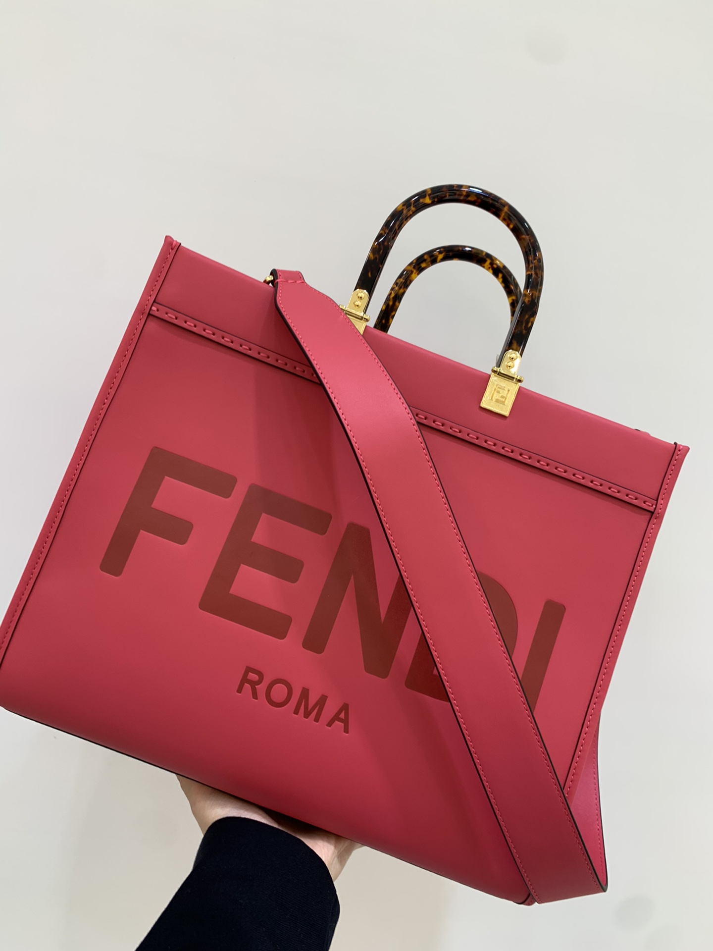 Fendi Soft Tweed Handbag Tote Bag