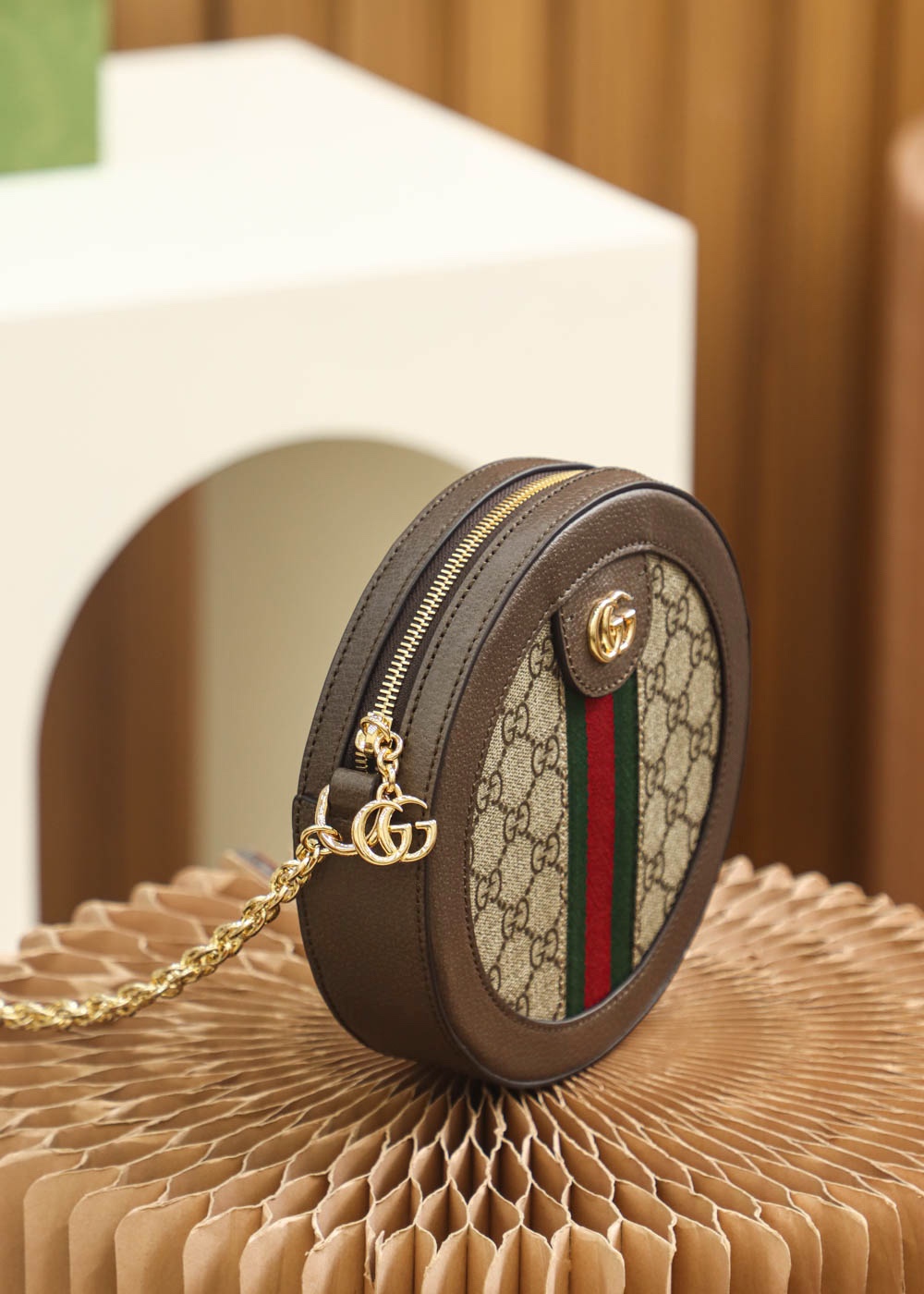 Gucci Vintage-Style Round Flap Bag