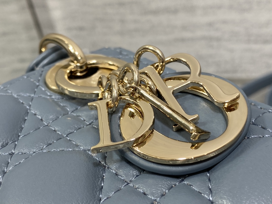 DIOR Mini Leather Handbag with Sheepskin Handle