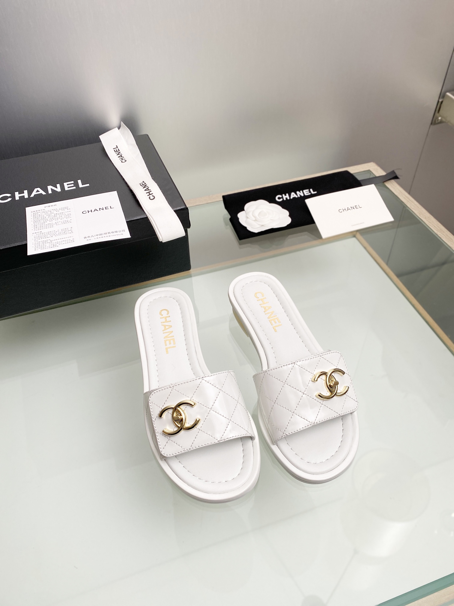 CHANEL Lambskin Slippers