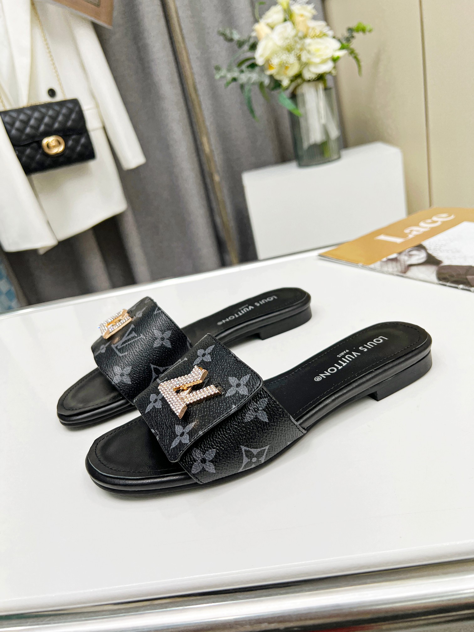 LV Monogram Flat Sandals