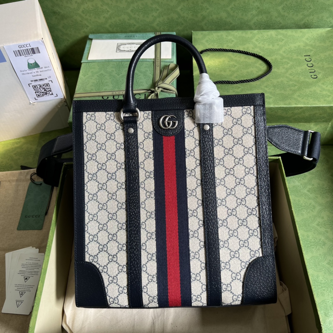 Gucci Classic Printed Premium Cowhide Large Handbag