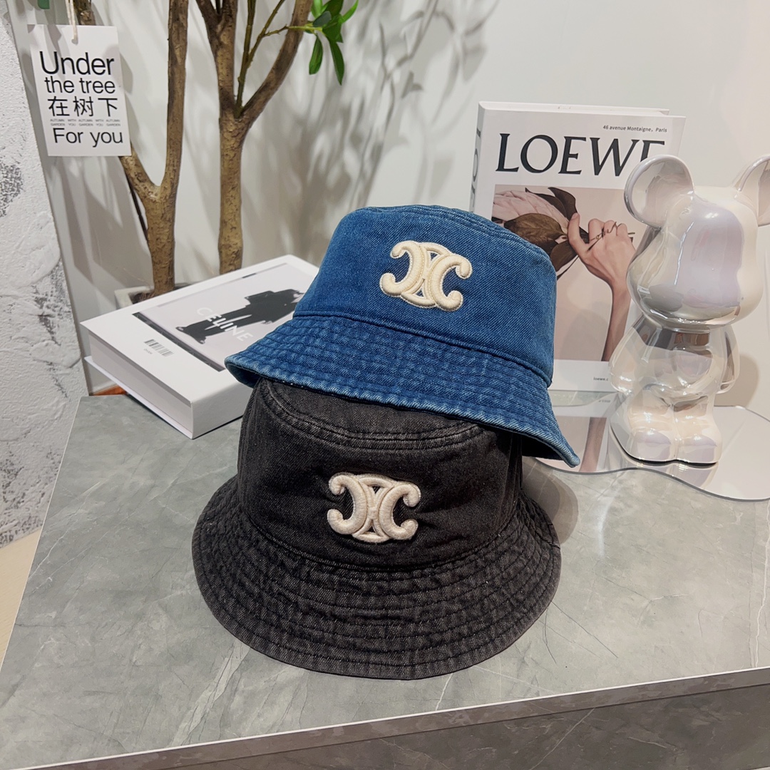 CELINE Denim Fisherman Hat