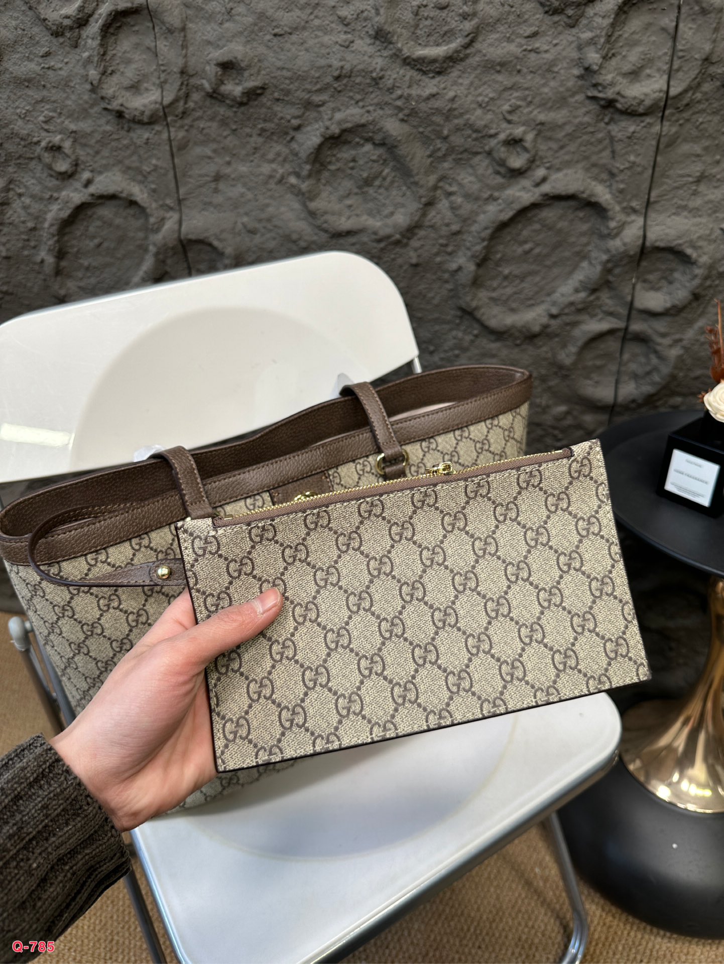 Gucci Ophidia Leather Tote Bag