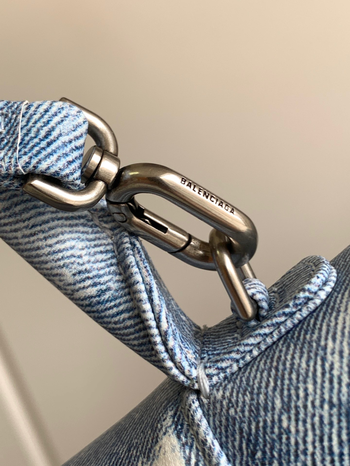 Balenciaga Glossy Crocodile-Embossed Leather Handbag