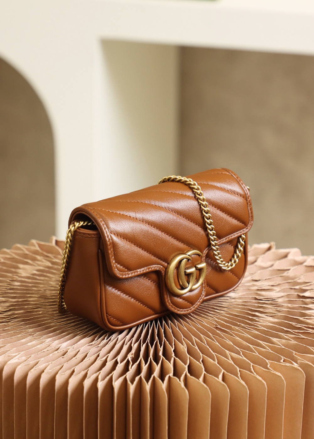 Gucci Marmont Sheepskin Shoulder & Crossbody Bag