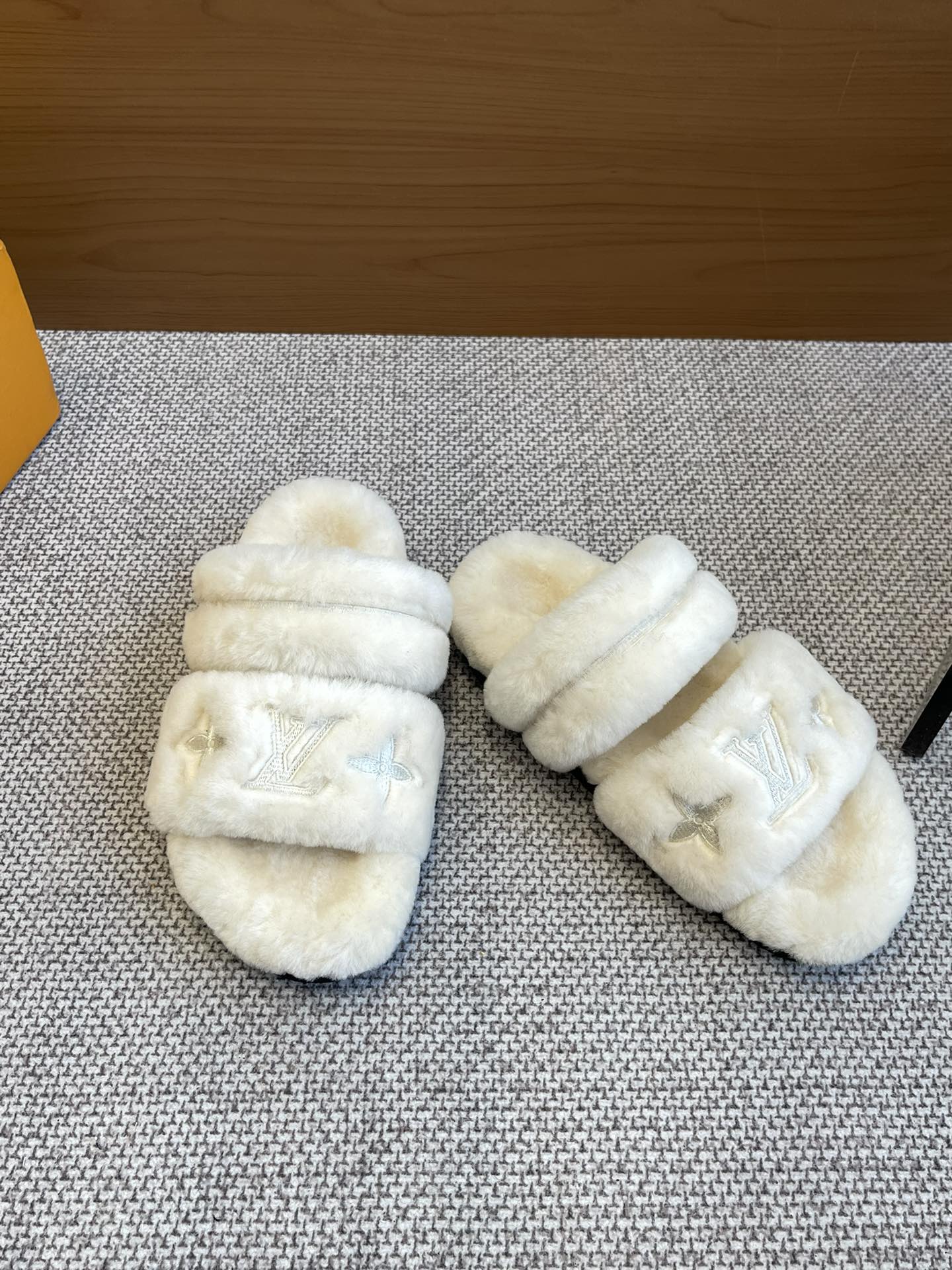 LV Flat Wool Slippers