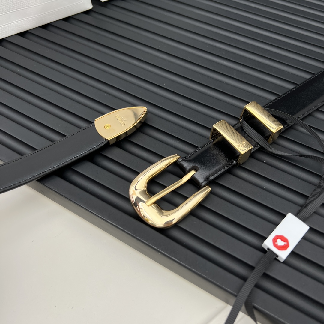 Celine Leather Elegant Thin Belt