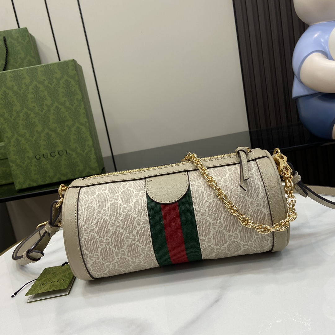 Gucci Ophidia Chain Cylinder Bag