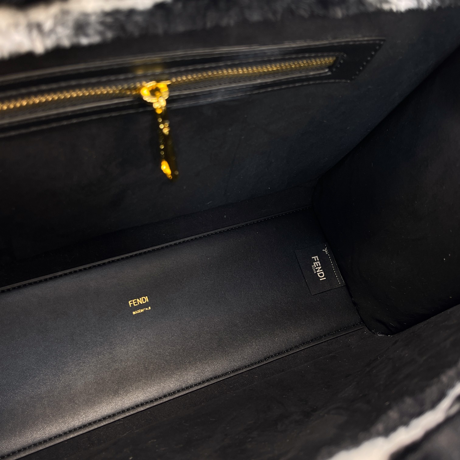 Fendi Mink Velvet Tote Handbag