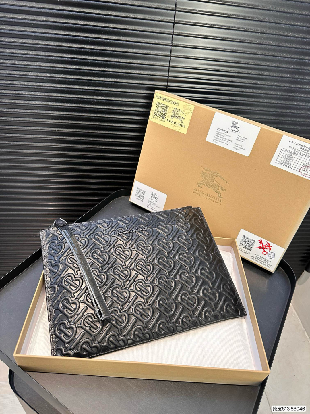 Burberry Leather Clutch Bag