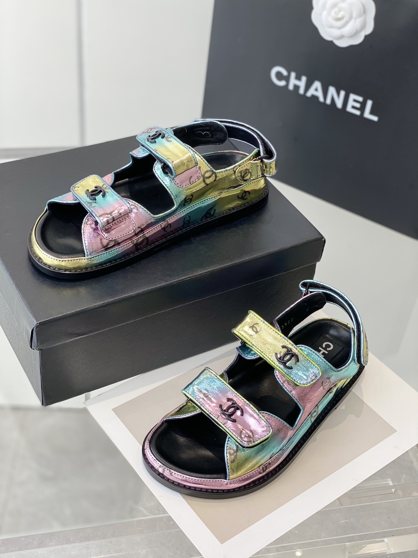Chanel Velcro sandals