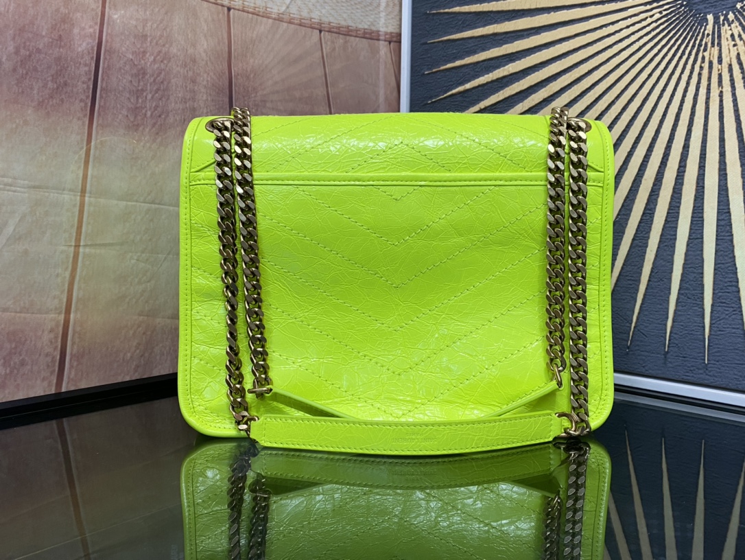 Saint Laurent Niki Oil-Waxed Leather Bag