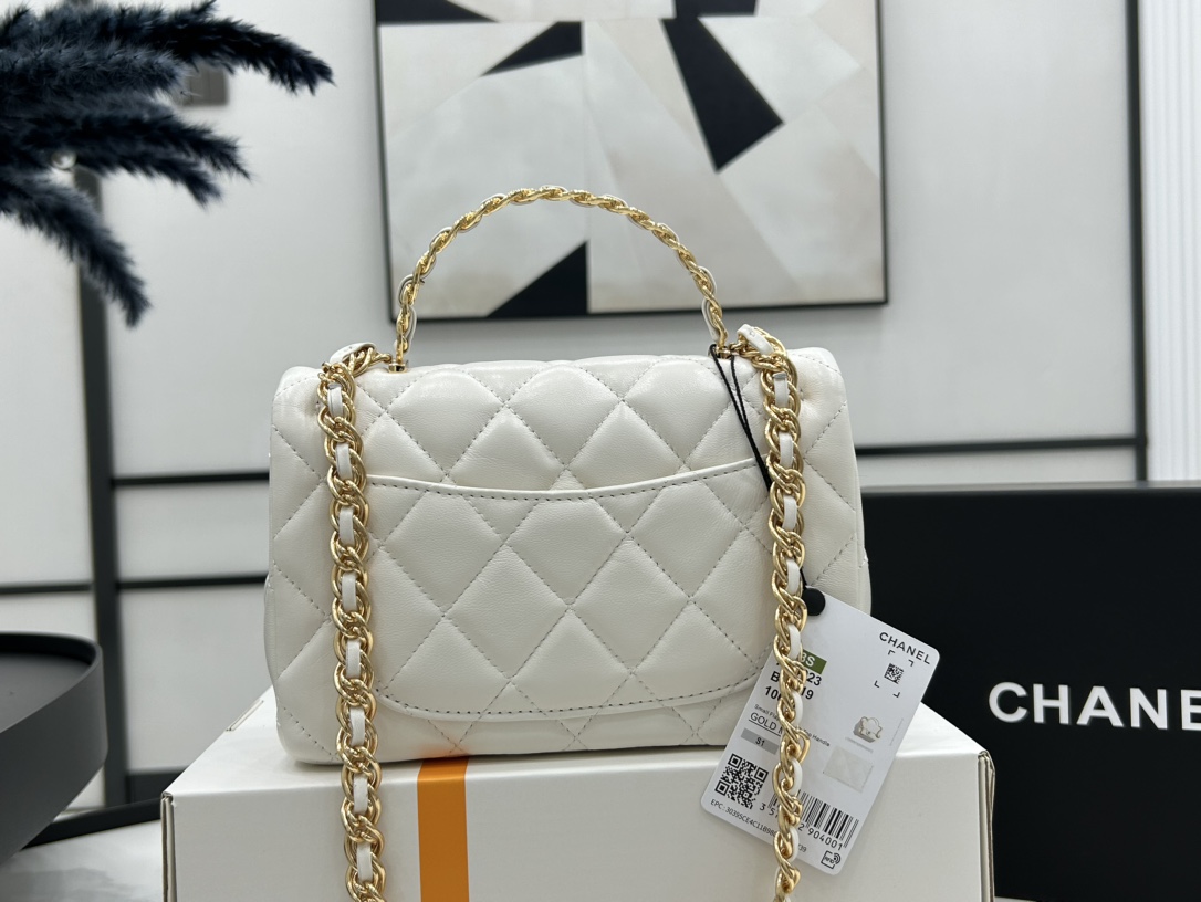 Chanel Classic Elegant Lambskin Crossbody Bag