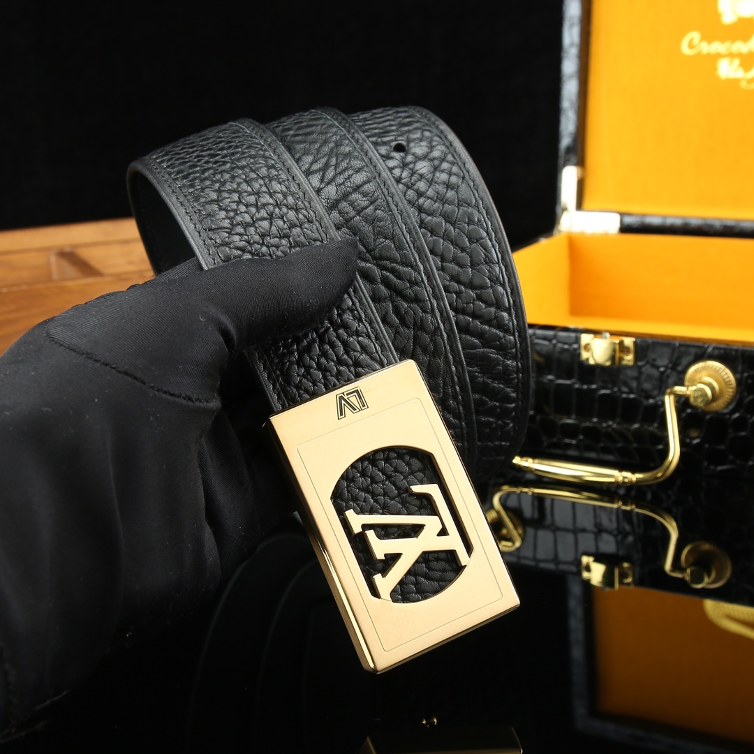 LV Leather Luxury Belt