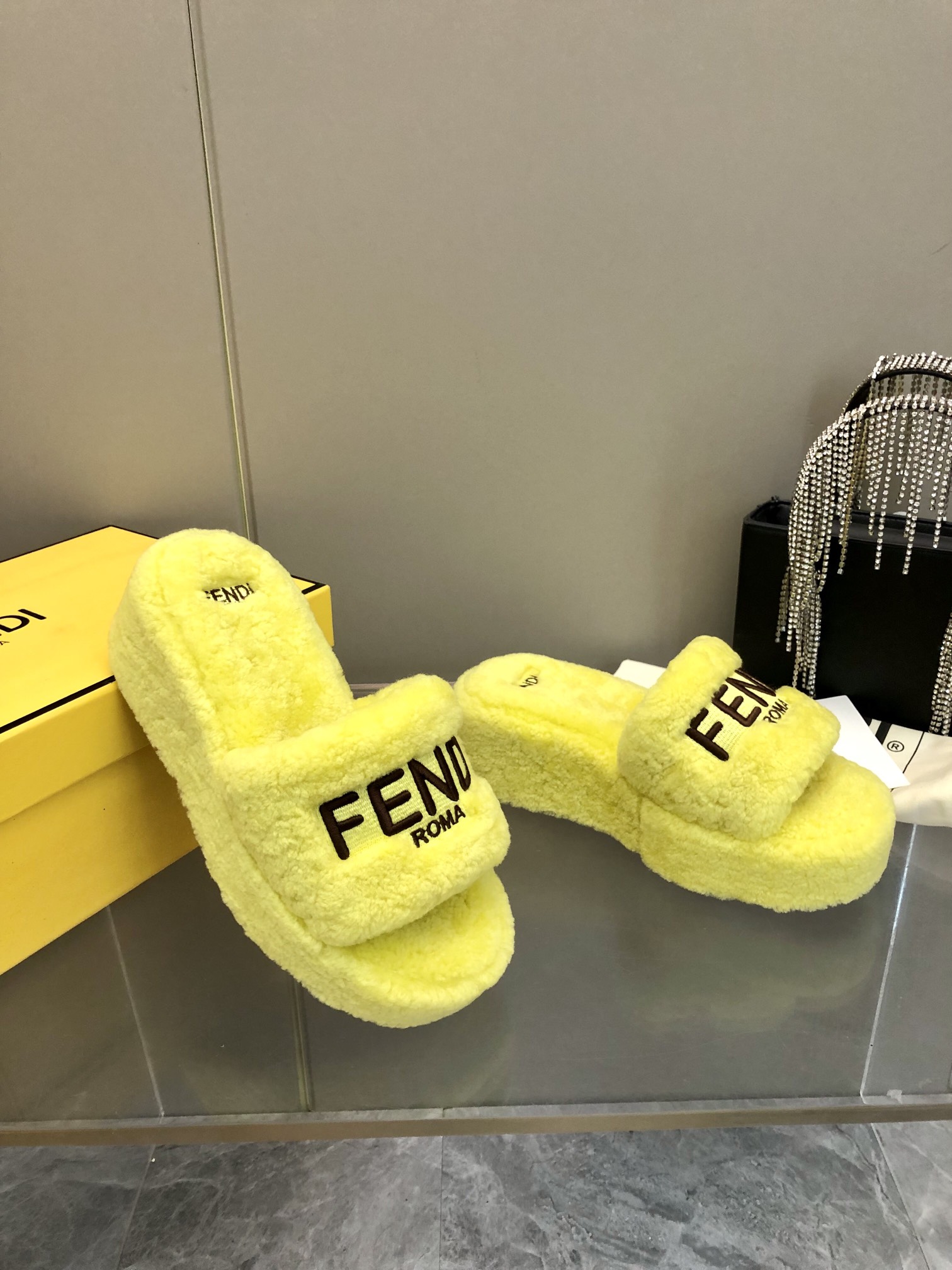 Fendi Furry Slippers