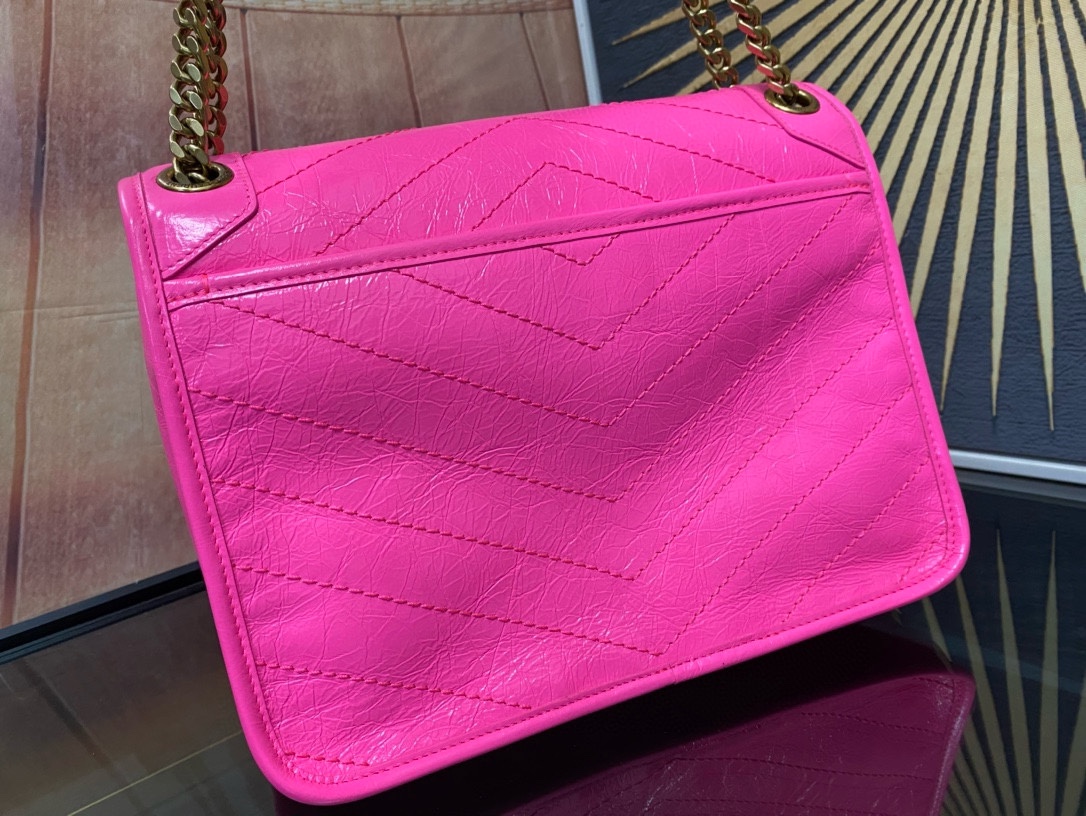 Saint Laurent Niki Oil-Waxed Leather Bag