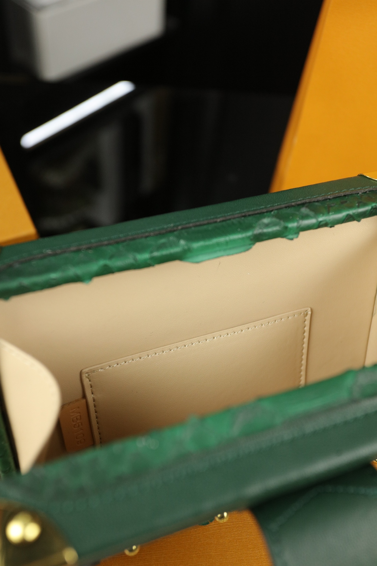 LV Petite Malle Crocodile-Textured Box Bag