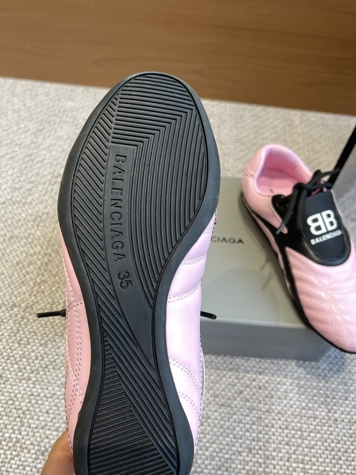 Balenciaga Sheepskin Checkerboard Baseball Shoes