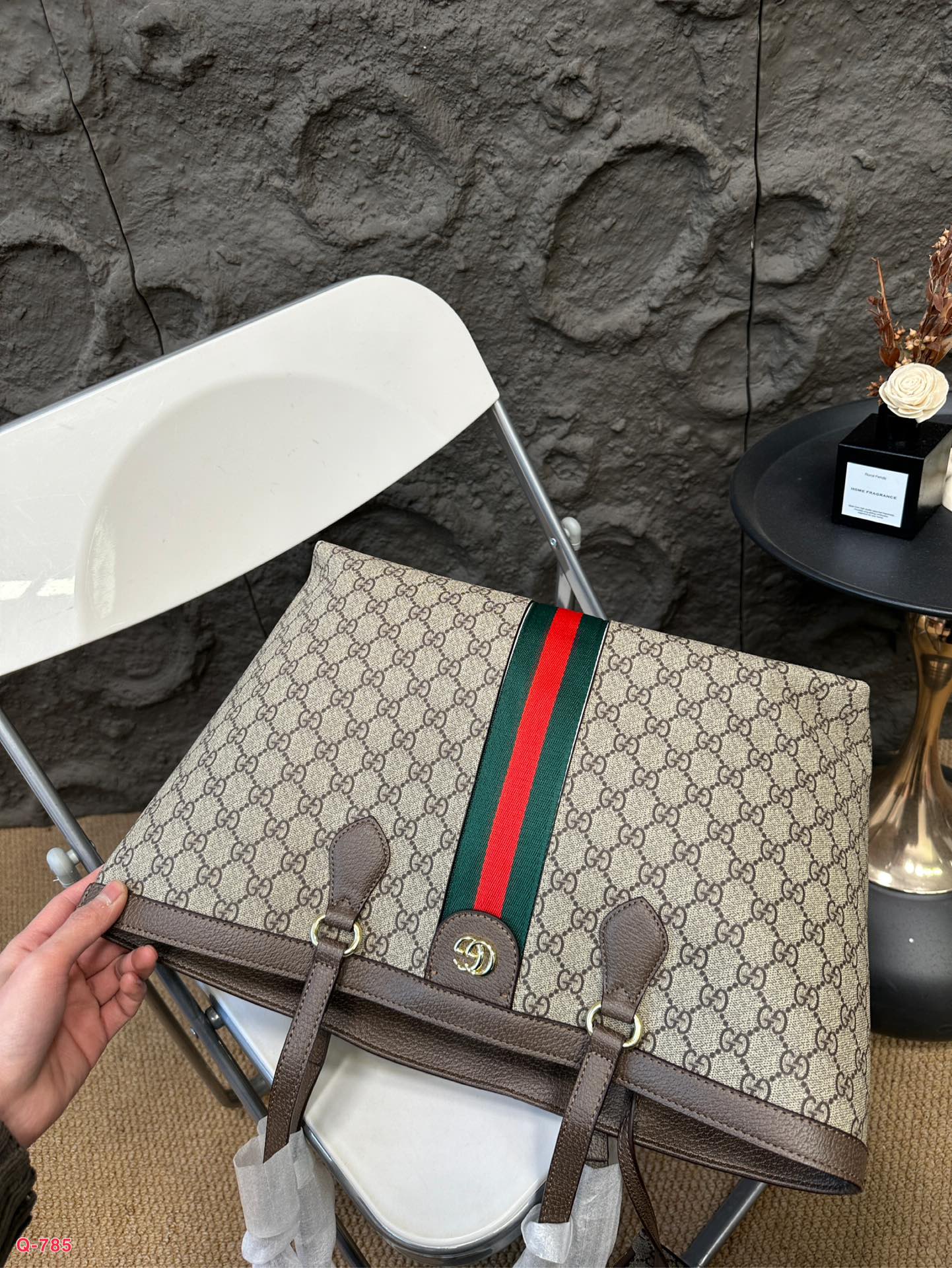 Gucci Ophidia Leather Tote Bag