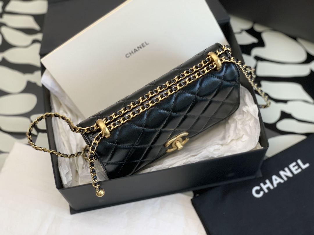 Chanel Calfskin Small Golden Sphere Bag